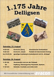 Werbeplakat zur 1.175-Jahrfeier der Ortschaft Delligsen&nbsp;&copy;&nbsp;Gemeinde Delligsen