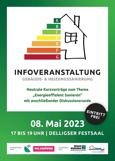 Infoveranstaltung 08.05.2023 Öffentliche Informationsveranstaltung zum Theme Heizungssanierung am 08.05.2023 in Delligsen © Gemeinde Delligsen
