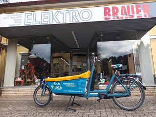 Lastenrad-Verleih bei Firma "Elektro-Brauer" in Delligsen&nbsp;&copy;&nbsp;Gemeinde Delligsen