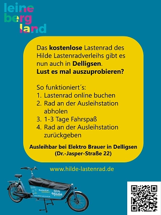 Lastenrad-Verleih bei Eletro-Brauer in Delligsen&nbsp;&copy;&nbsp;Gemeinde Delligsen
